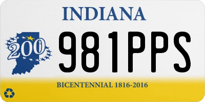 IN license plate 981PPS