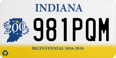 IN license plate 981PQM