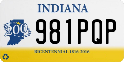 IN license plate 981PQP