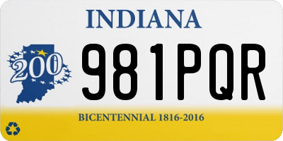 IN license plate 981PQR