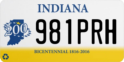 IN license plate 981PRH