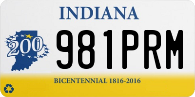 IN license plate 981PRM