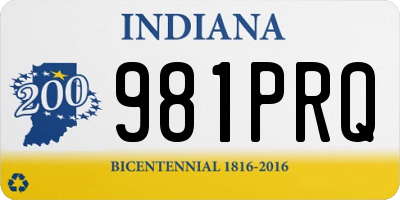 IN license plate 981PRQ