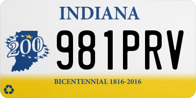 IN license plate 981PRV