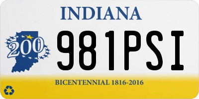 IN license plate 981PSI