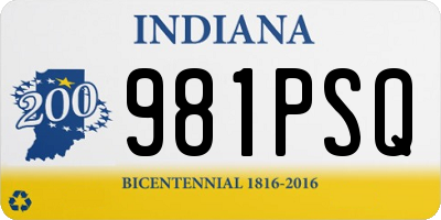 IN license plate 981PSQ
