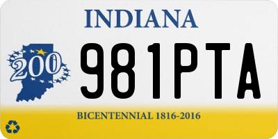 IN license plate 981PTA