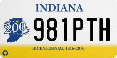 IN license plate 981PTH