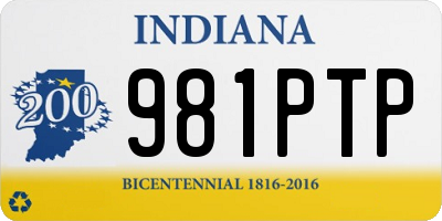 IN license plate 981PTP