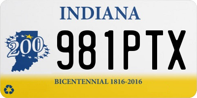 IN license plate 981PTX