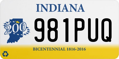 IN license plate 981PUQ