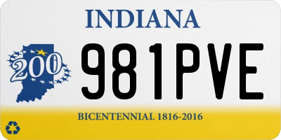 IN license plate 981PVE