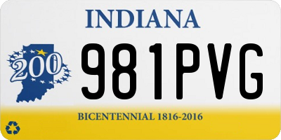 IN license plate 981PVG