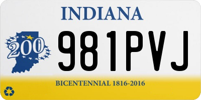 IN license plate 981PVJ