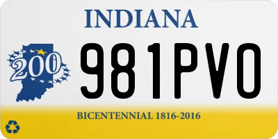 IN license plate 981PVO