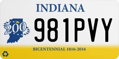 IN license plate 981PVY