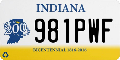 IN license plate 981PWF