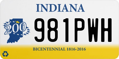 IN license plate 981PWH