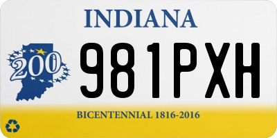 IN license plate 981PXH