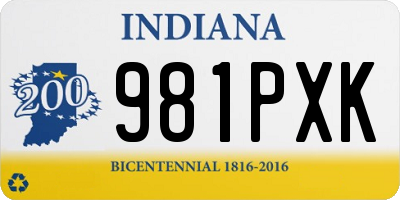 IN license plate 981PXK