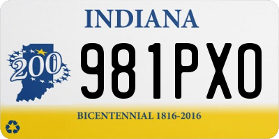 IN license plate 981PXO