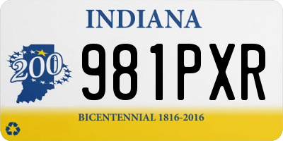 IN license plate 981PXR