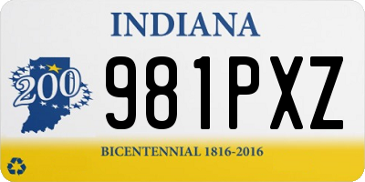 IN license plate 981PXZ