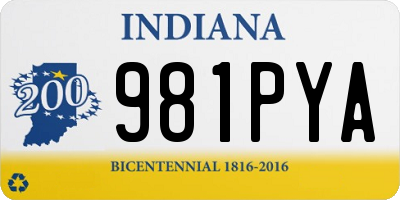 IN license plate 981PYA