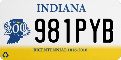 IN license plate 981PYB