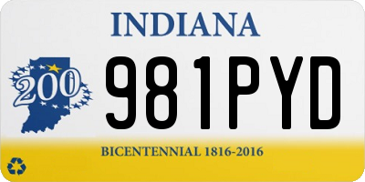 IN license plate 981PYD