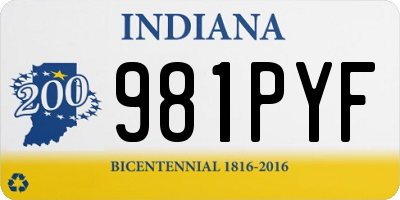IN license plate 981PYF