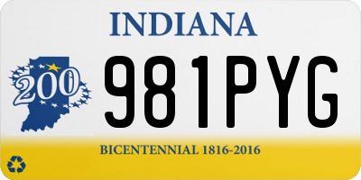 IN license plate 981PYG