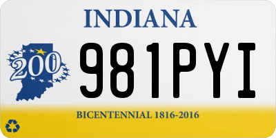 IN license plate 981PYI