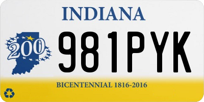 IN license plate 981PYK