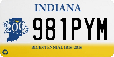 IN license plate 981PYM
