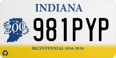 IN license plate 981PYP