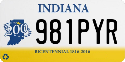 IN license plate 981PYR