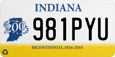 IN license plate 981PYU