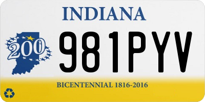 IN license plate 981PYV