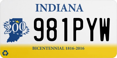 IN license plate 981PYW