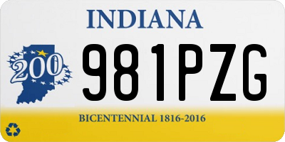 IN license plate 981PZG