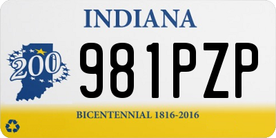 IN license plate 981PZP