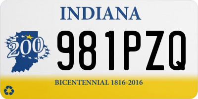 IN license plate 981PZQ