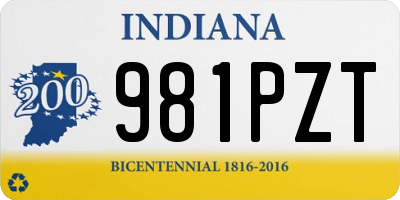 IN license plate 981PZT