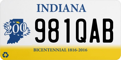 IN license plate 981QAB