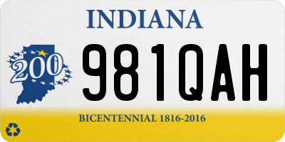 IN license plate 981QAH