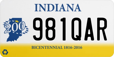 IN license plate 981QAR