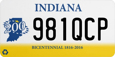 IN license plate 981QCP