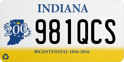 IN license plate 981QCS