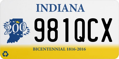 IN license plate 981QCX